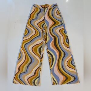 Urban Outfitters Flare Pants Silky Funky Hi Rise UO Olympia XS